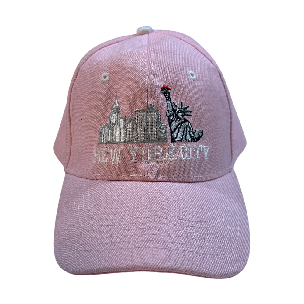 Y2K Pink New York City Baseball Cap Statue of Liberty Souvenir Hat‎